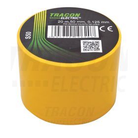   Tracon Szigetelőszalag, sárga 20m×50mm, PVC, 0-90°C, 40kV/mm