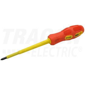   Tracon Csavarhúzó, csillagfejű, 1000V-ra szigetelt,sárga-piros nyél AC 1000V, 6x100mm