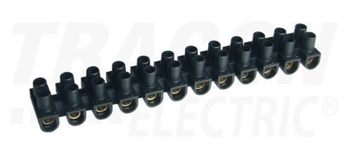 Tracon Flexibilis sorozatkapocs, U profil, 12 tag, fekete 6mm2, 450VAC, 40A, PE