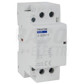   Tracon Installációs kontaktor 230V AC, 50Hz, 2 Mod, 1×NO+1×NC, AC1/AC7a, 63A
