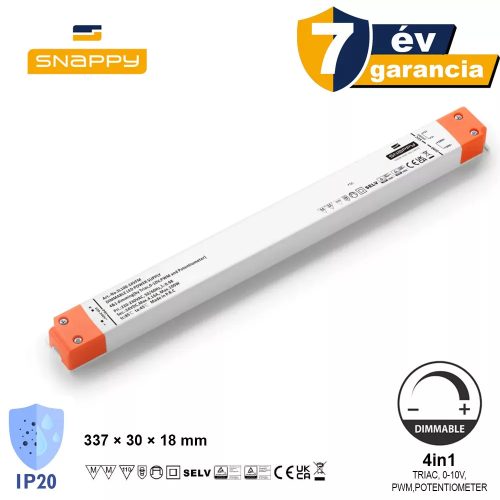 SNAPPY SL100-12VFM, 4IN1 DIMMELHETŐ SLIM LED TÁPEGYSÉG, 100W / 12V