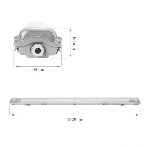 LIMEA LED Fénycső armatúra SLIM 2x120 IP65