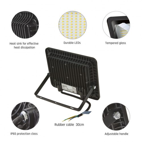 NOCTIS LUX 2 SMD 230V 50W IP65 WW fekete