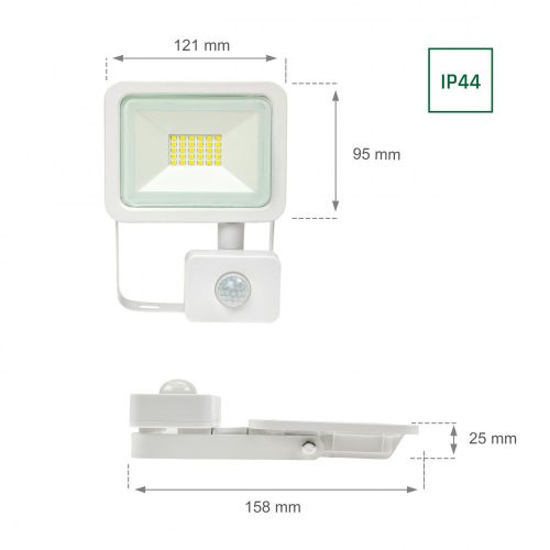 NOCTIS LUX 2 SMD 230V 20W IP44 WW fehér mozgásérzékelős