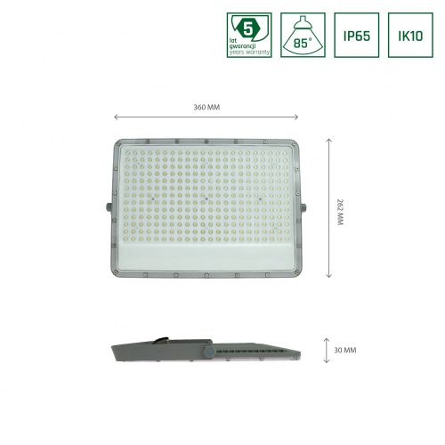 NOCTIS MAX 150W IP65 NW szürke - 5 év garancia