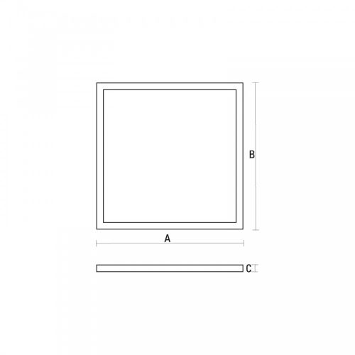 ALGINE LED 230V 45W 600x600mm UGR<19 1001lm/W