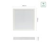 ALGINE SURFACE DOWNLIGHT 24W NW 230V 120st IP20  IK06 288x288x38mm white square LED panel