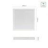 ALGINE SURFACE DOWNLIGHT 24W NW 230V 120st IP20  IK06 288x288x38mm white square LED panel