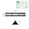 HALLS LINE 150W NW 230V 75x140deg IP66 IK10 745x126x95mm BLACK 5Y WARRANTY 0-10V