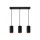 CHLOE GU10 x3 IP20 pendant lamp FEKETE golden rectangular base