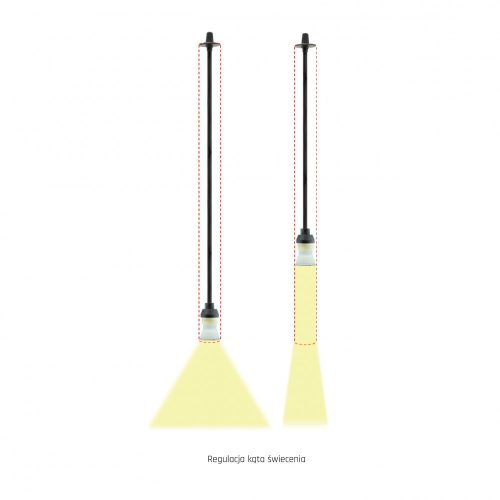 CHLOE SLIM MR11 3F 250V IP20 40x500 mm +1 méter kábel állítható szórásszög fekete