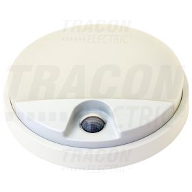   Tracon Mozgásérzékelős kerek fali lámpatest 230VAC, 15W, 140°, 2-9m, 10s-5m, 4500K ,EEI=A, IP54, 1100lm