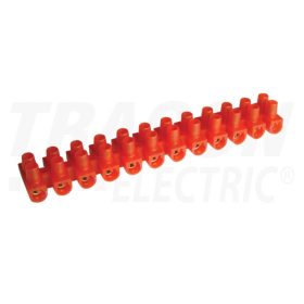   Tracon Flexibilis sorozatkapocs, U profil, 12 tag, piros 10mm2, 450VAC, 50A, PE