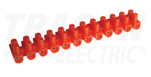Tracon Flexibilis sorozatkapocs, U profil, 12 tag, piros 10mm2, 450VAC, 50A, PE