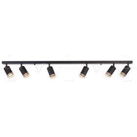   Tracon  GU10x6 Mennyezeti állítható spot lámpatest, fekete, 100-240VAC, 50Hz, 6xGU10, max.6x35W