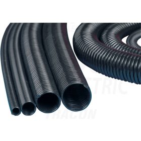 Tracon Vezetékösszefogó spirál, fekete dmax=6mm, PP, 1m