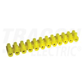   Tracon Flexibilis sorozatkapocs, U profil, 12 tag, sárga 6mm2, 450VAC, 40A, PE