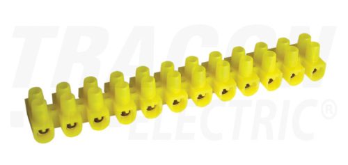 Tracon Flexibilis sorozatkapocs, U profil, 12 tag, sárga 6mm2, 450VAC, 40A, PE
