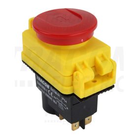   Tracon Relés biztonsági kapcsoló, gombafejű reteszeléssel  4PIN, 230VAC, 12A/AC3, IP54, 6,3×0,8