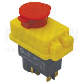   Tracon Relés biztonsági kapcsoló, gombafejű reteszeléssel,  5PIN, 230 VAC, 12A/AC3, IP54, 6,3×0,8