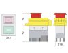 Tracon Relés biztonsági kapcsoló, gombafejű reteszeléssel,  5PIN, 230 VAC, 12A/AC3, IP54, 6,3×0,8