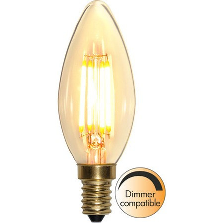 LED Filament Dimmerable Soft Glow Candle Clear E14 4W 2100K ST353-05-1