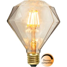   LED Filament Dimmerable Soft Glow Diamond 132 Clear E27 1,65W 2200K ST353-48