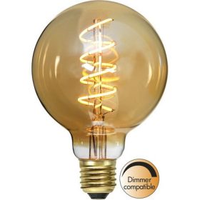   LED Filament Dimmerable G95 Spiral Vintage Gold Clear E27 3,5W 2000K ST354-41-2