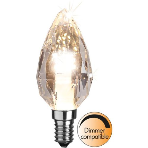 LED Chrystal Dimmerable Diamond Candle Clear E14 4W 2700K ST361-01-1