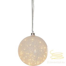 Glass Bauble Glow Snow 457-97