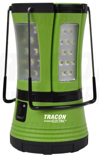 Tracon Kemping lámpa 10W, 6000K, 3,7V 1800mAh, 600lm, IP44, 3h