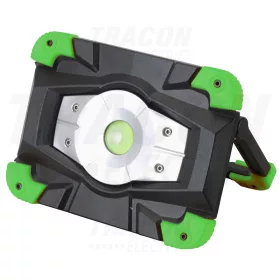   Tracon Akkumulátoros LED szerelő reflektor külső akkumulátor funkci 10 W, 6500 K, 3,7 V, 4400 mAh, Li-Ion, 1000 lm, 3 h, IP54