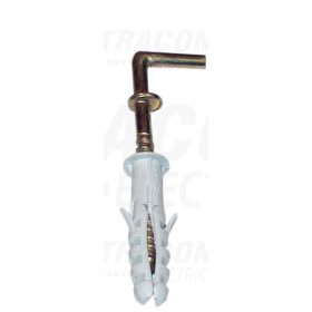   Tracon Peremes tipli + kampó szerelvény, acél, szürke 6×30mm, PA6.6