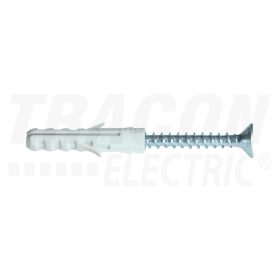 Tracon Normál tipli+csavar, szürke M8×40mm, PA6.6