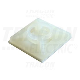   Tracon Öntapadós/csavarozható, 4oldalt fűzhető kötegelő talp,natúr 20×20mm, d=2,9mm, PA6.6