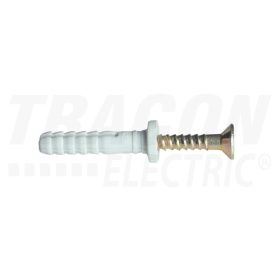 Tracon Beüthető tipli+csavar, szürke M5×25mm, PA6.6