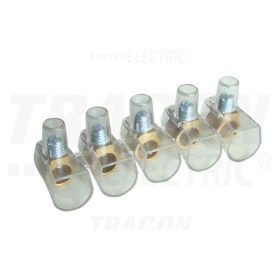   Tracon Csavaros csatlakozó, átlátszó házzal, 5 tagú, 1 csavar 5×2,5mm2, 450VAC
