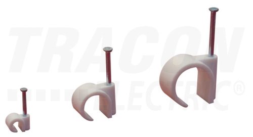 Tracon Koax kábel rögzítő bilincs, fehér d=20-25mm, PE
