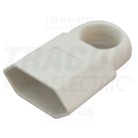   Tracon Szerelhető csatlakozóalj,laposhúzható H03VV-F2x0,75 1×EURO, 250VAC, max.10A