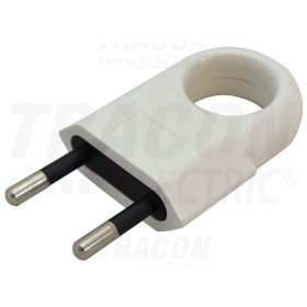   Tracon Szerelhető csatlakozódugó,lapos húzható H03VV-F2x0,75 1×EURO, 250VAC, max.10A