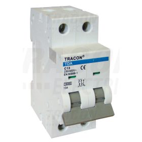   Tracon Kismegszakító, 2 pólus, C karakterisztika 6A, C, 2P, 10kA