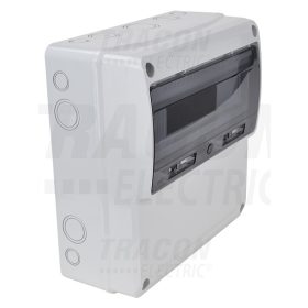   Tracon Üres ipari csatlakozódoboz szerelősínnel, ABS 16mod, H×W×D=330×330×155