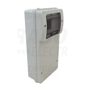   Tracon Üres ipari csatlakozódoboz szerelősínnel, ABS 6 mod, H×W×D=350×170×100mm, IP55
