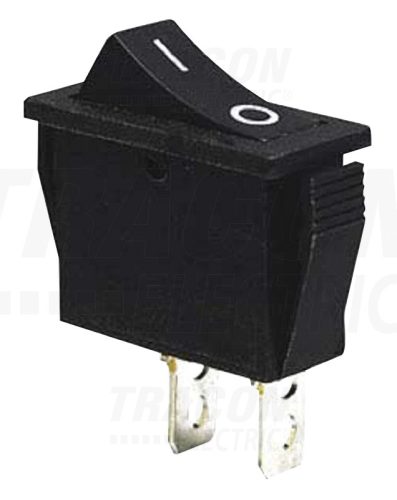 Tracon Készülékkapcsoló, BE-KI, fekete (0-I felirat) 16(6)A, 250V AC