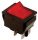 Tracon Készülékkapcsoló, BE-KI, 2-pólus, piros, világító raszter 16(6)A, 250V AC