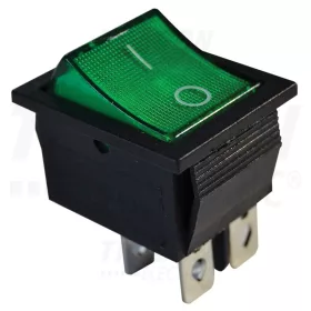   Tracon Készülékkapcsoló, BE-KI, 2-pólus, zöld, 0-I felirattal 16(6)A, 250V AC