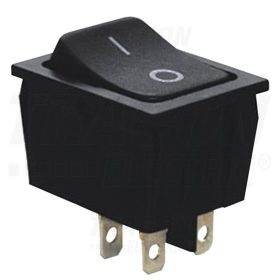   Tracon Készülékkapcsoló, BE-KI, 2-pólus, fekete, 0-I felirattal 16(6)A, 250V AC