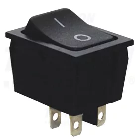   Tracon Készülékkapcsoló, BE-KI, 2-pólus, fekete, 0-I felirattal 16(6)A, 250V AC