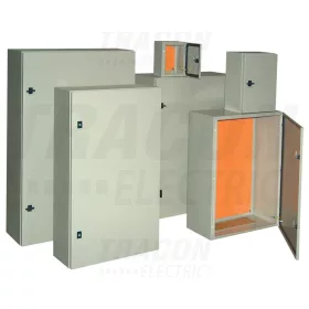   Tracon Fém elosztószekrény, acél, szürke H×W×D=300×250×150mm, IP55