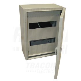   Tracon Fém elosztószekrény, maszkos, acél, szürke 4×22 mod, H×W×D=600×500×200mm, IP55